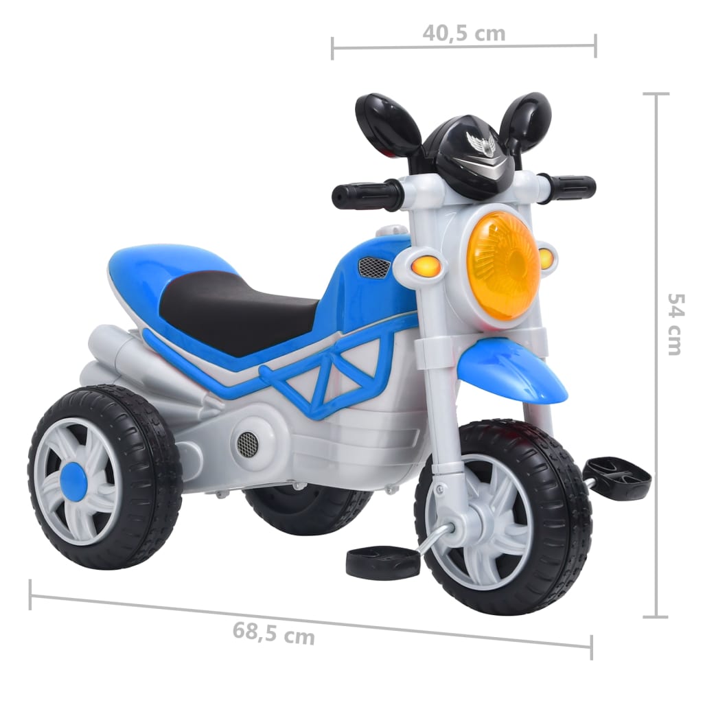 vidaXL Triciclo infantil azul