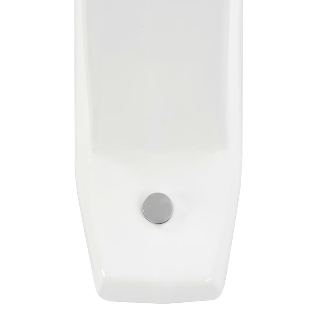 vidaXL Divisória de privacidade p/ urinol de parede cerâmica branco