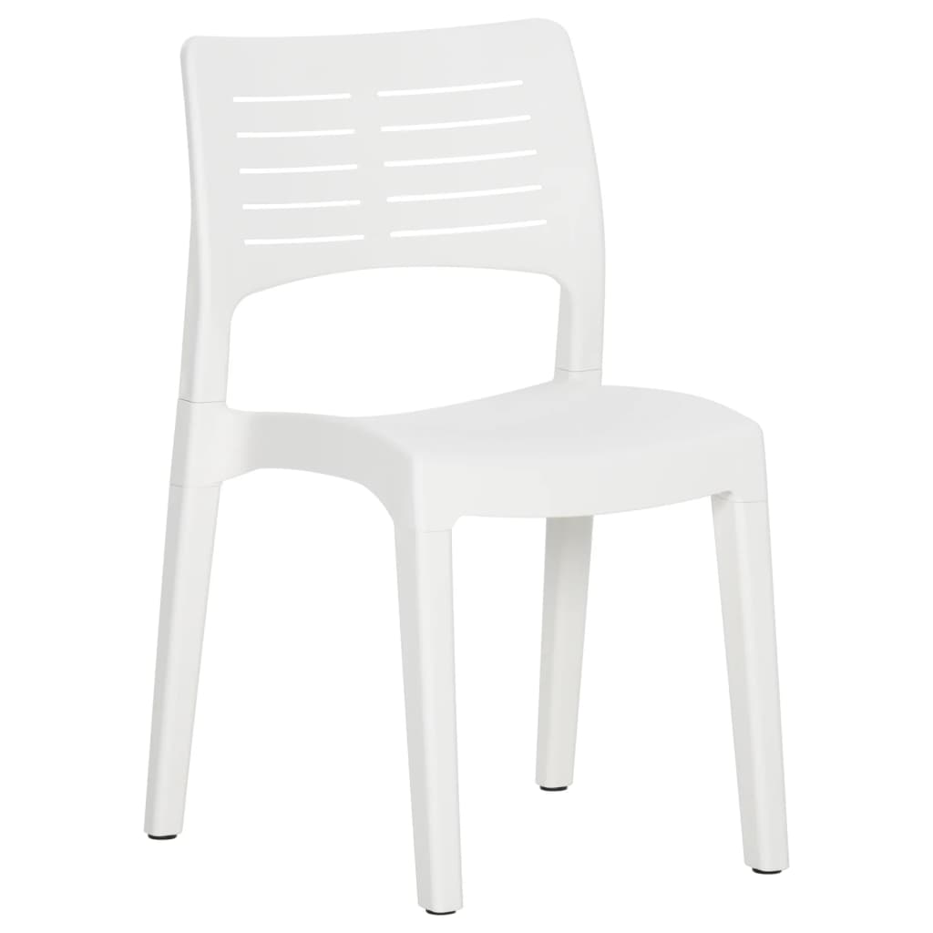 vidaXL Cadeiras de jardim 2 pcs polipropileno branco