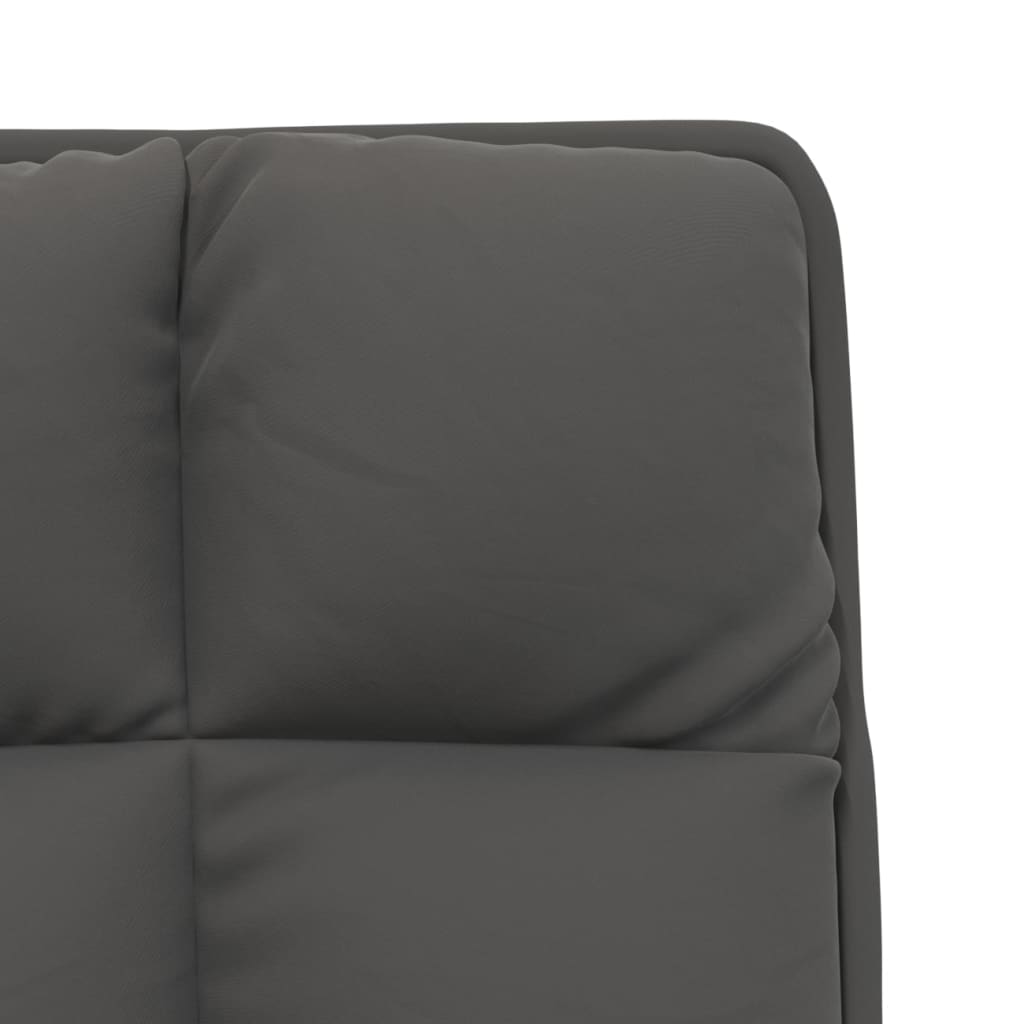 vidaXL Cadeira de lazer com estrutura de metal veludo cinzento-escuro