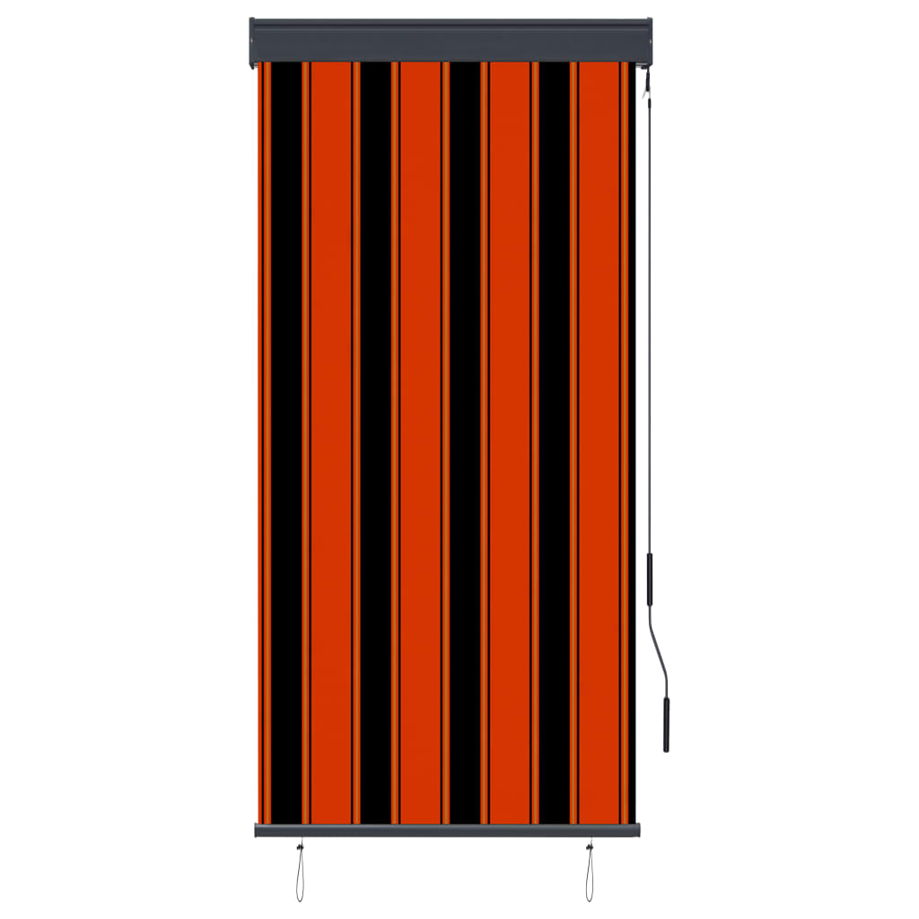 vidaXL Estore de rolo para exterior 80x250 cm laranja e castanho