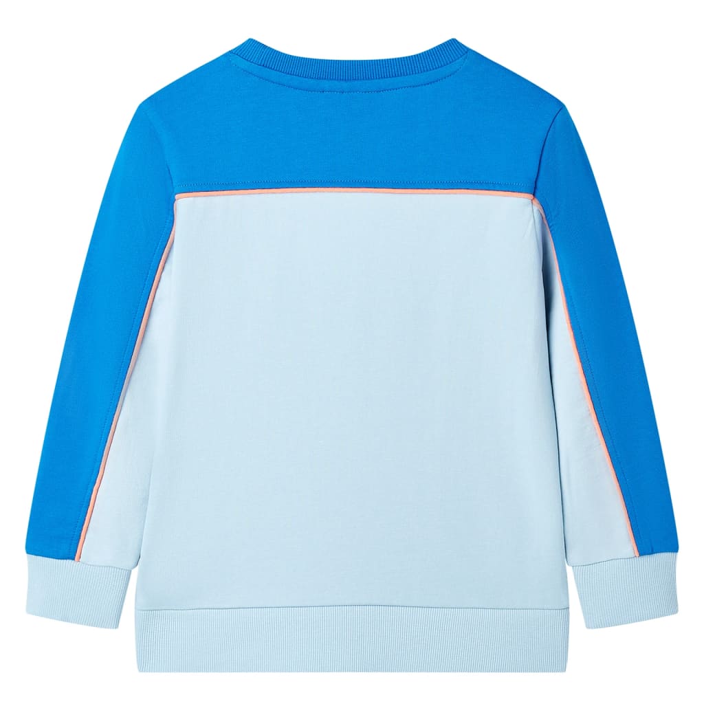 Sweatshirt para criança azul-brilhante e azul-claro 92