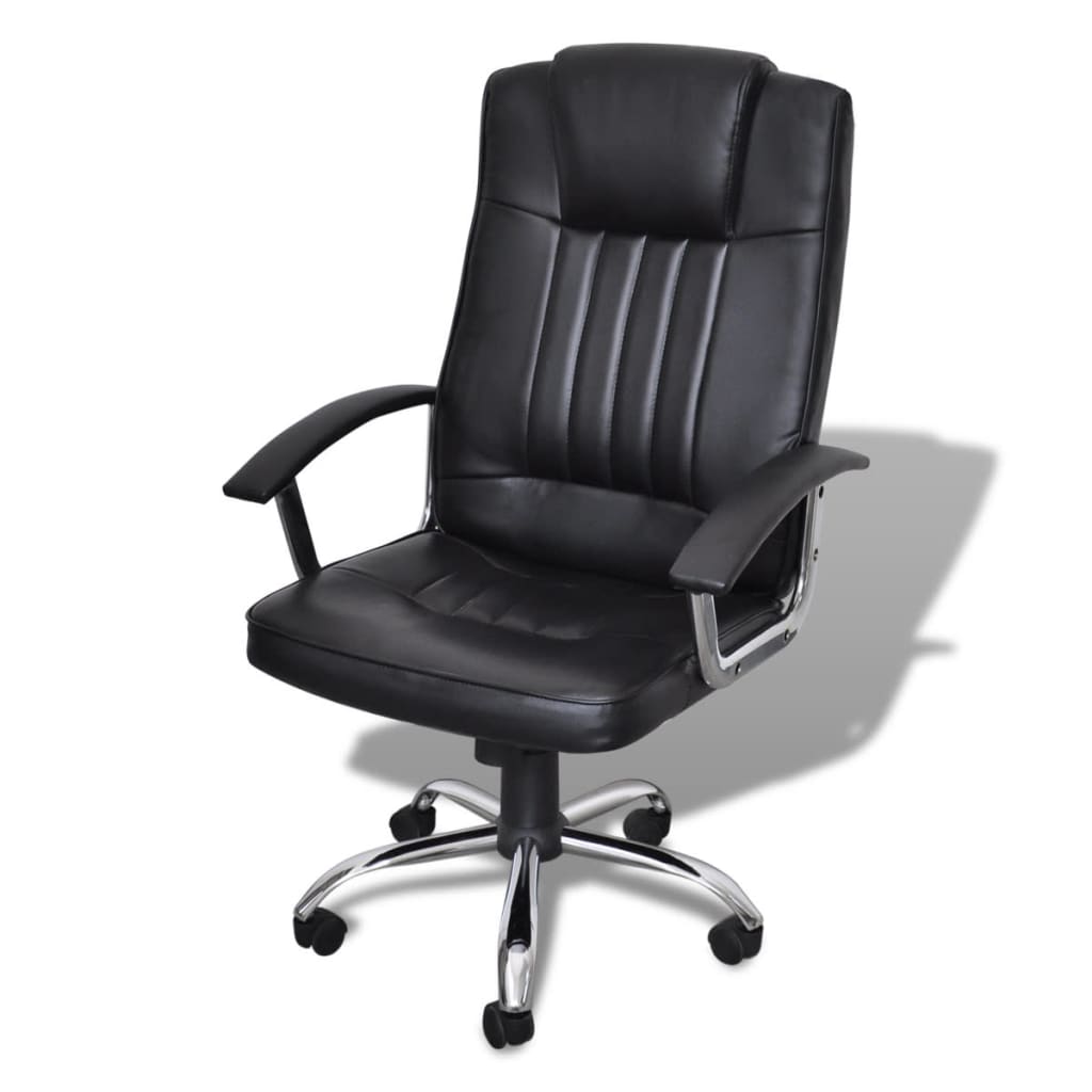 Cadeira de escritório luxuosa 65 x 66 x 107-117 cm preto