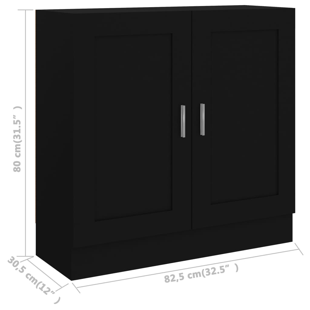 vidaXL Estante 82,5x30,5x80 cm contraplacado preto