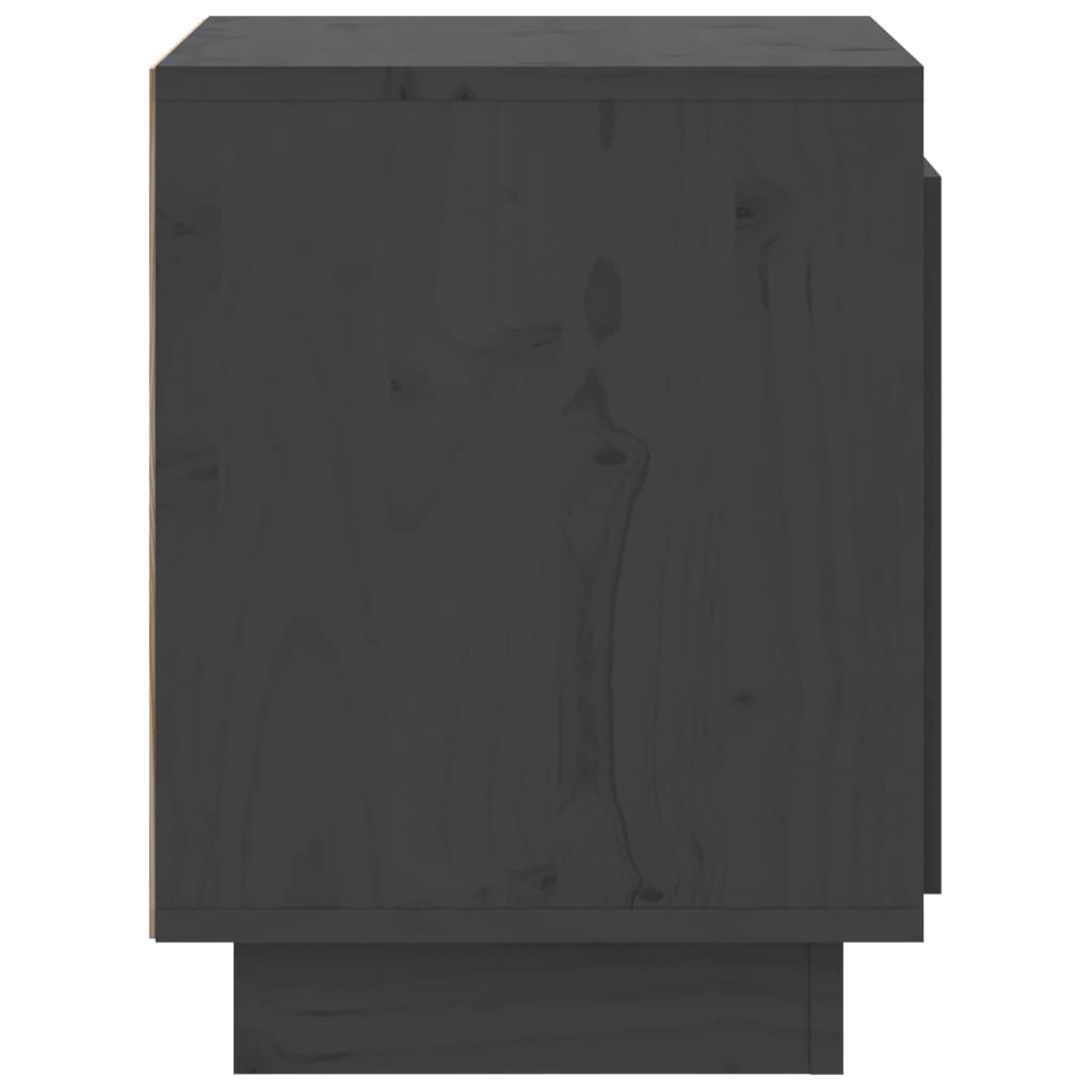 vidaXL Mesa de cabeceira 40x30x40 cm madeira de pinho maciça cinza