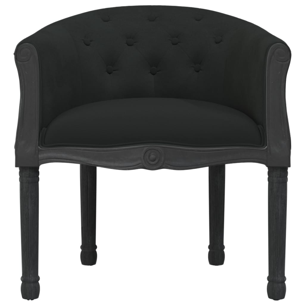 vidaXL Cadeira de jantar veludo preto