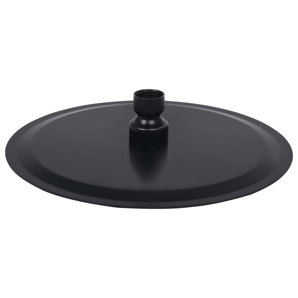 vidaXL Cabeça de chuveiro redonda 20 cm aço inoxidável preto