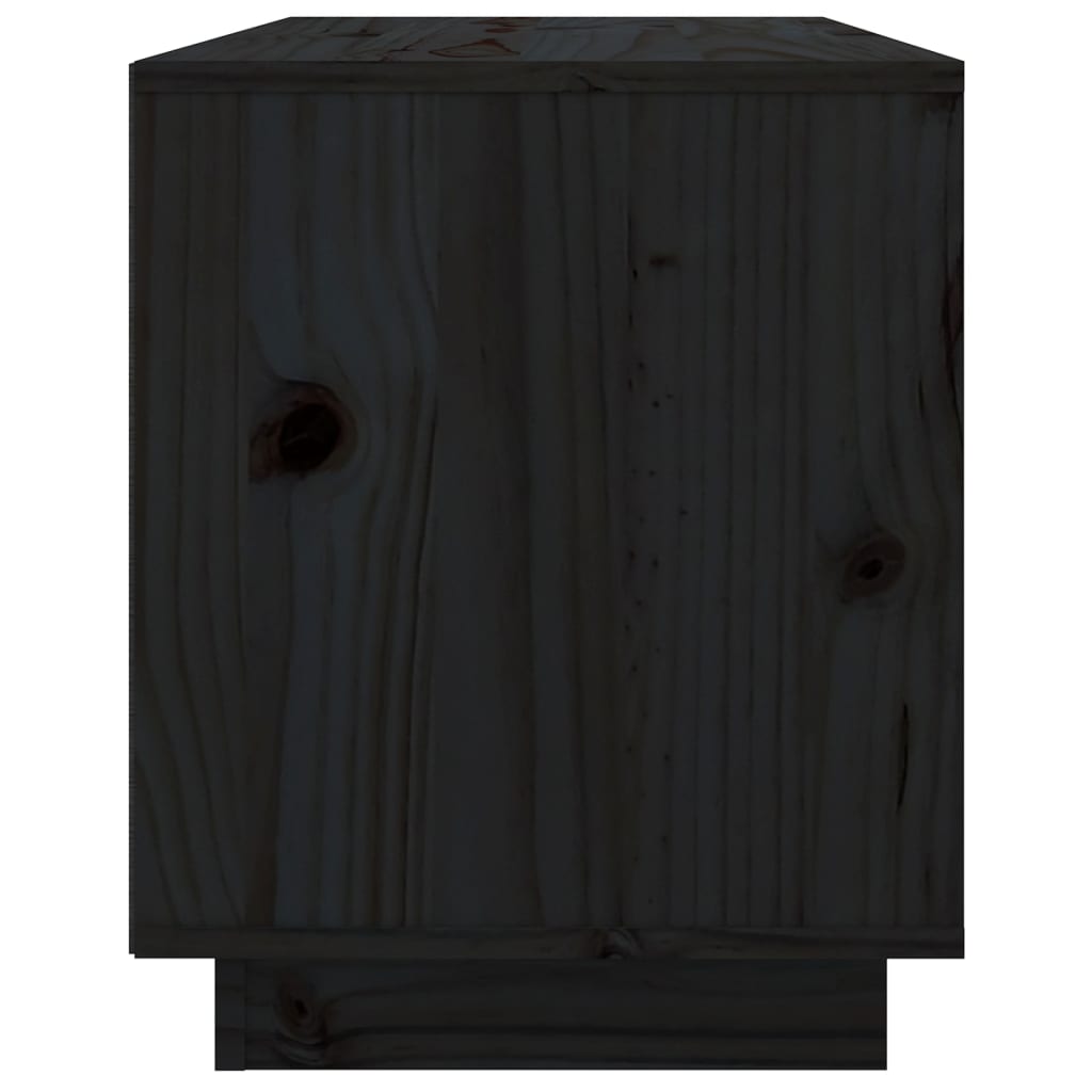 vidaXL Móvel de TV 74x35x44 cm madeira de pinho maciça preto
