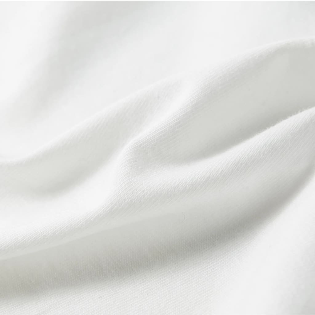 T-shirt p/ criança manga com folhos branco 92