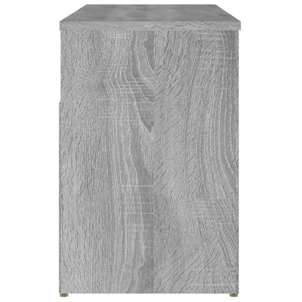 vidaXL Banco sapateira 80x30x45cm derivados de madeira cinzento sonoma