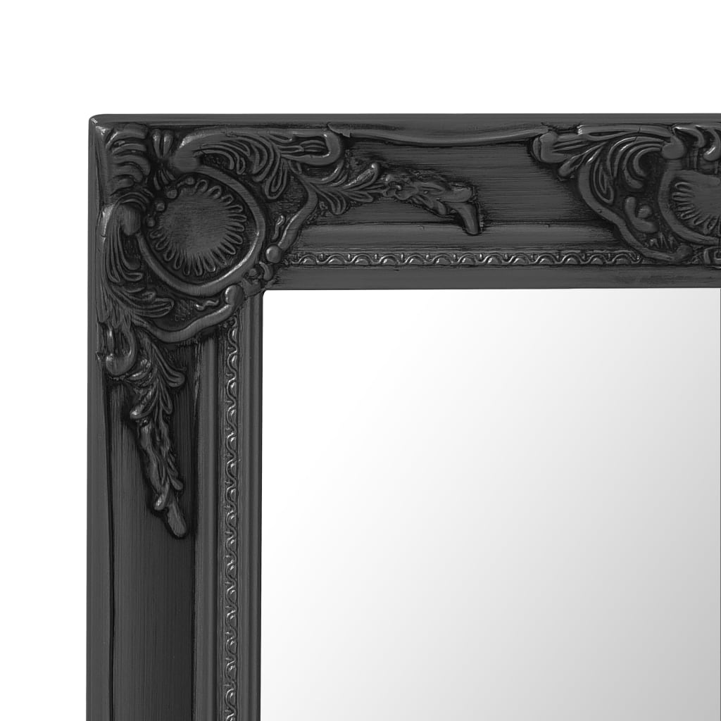 vidaXL Espelho de parede estilo barroco 60x60 cm preto