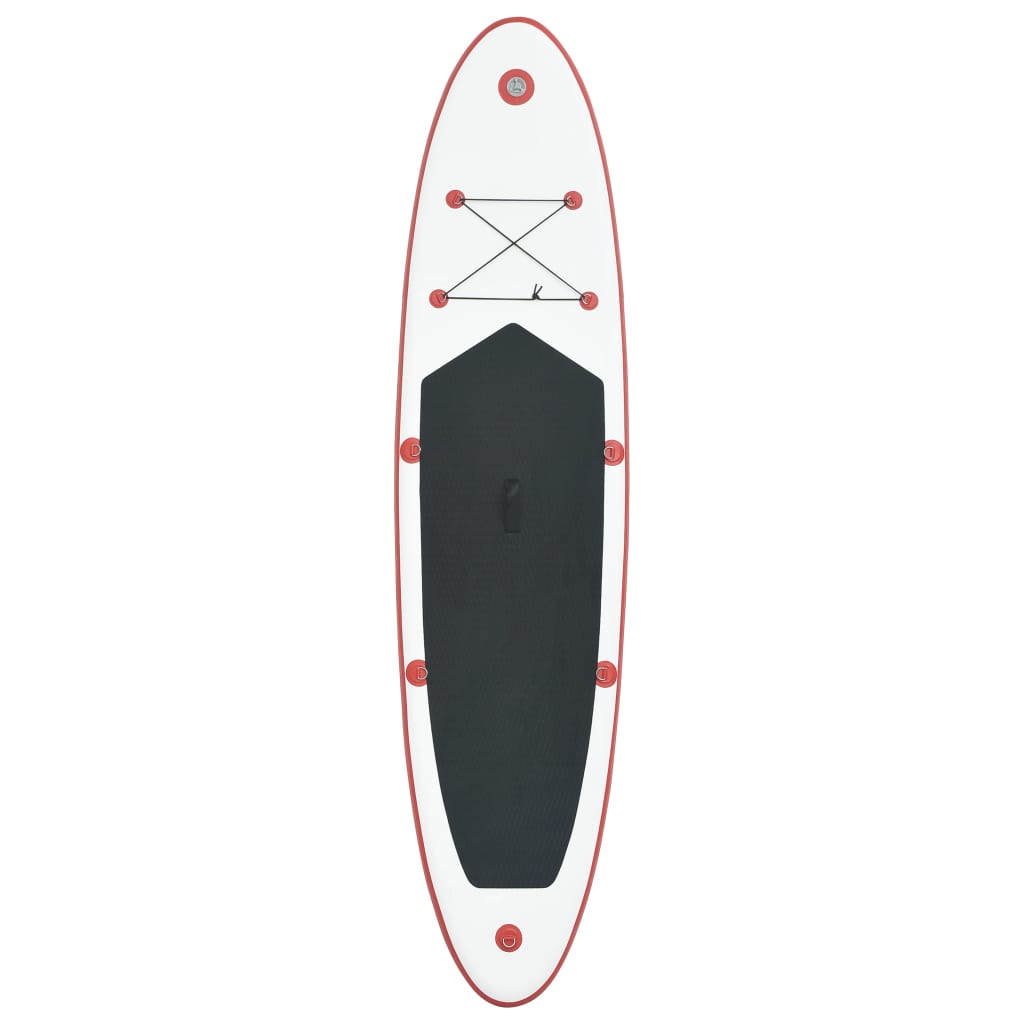 vidaXL Prancha de paddle SUP insuflável vermelho e branco