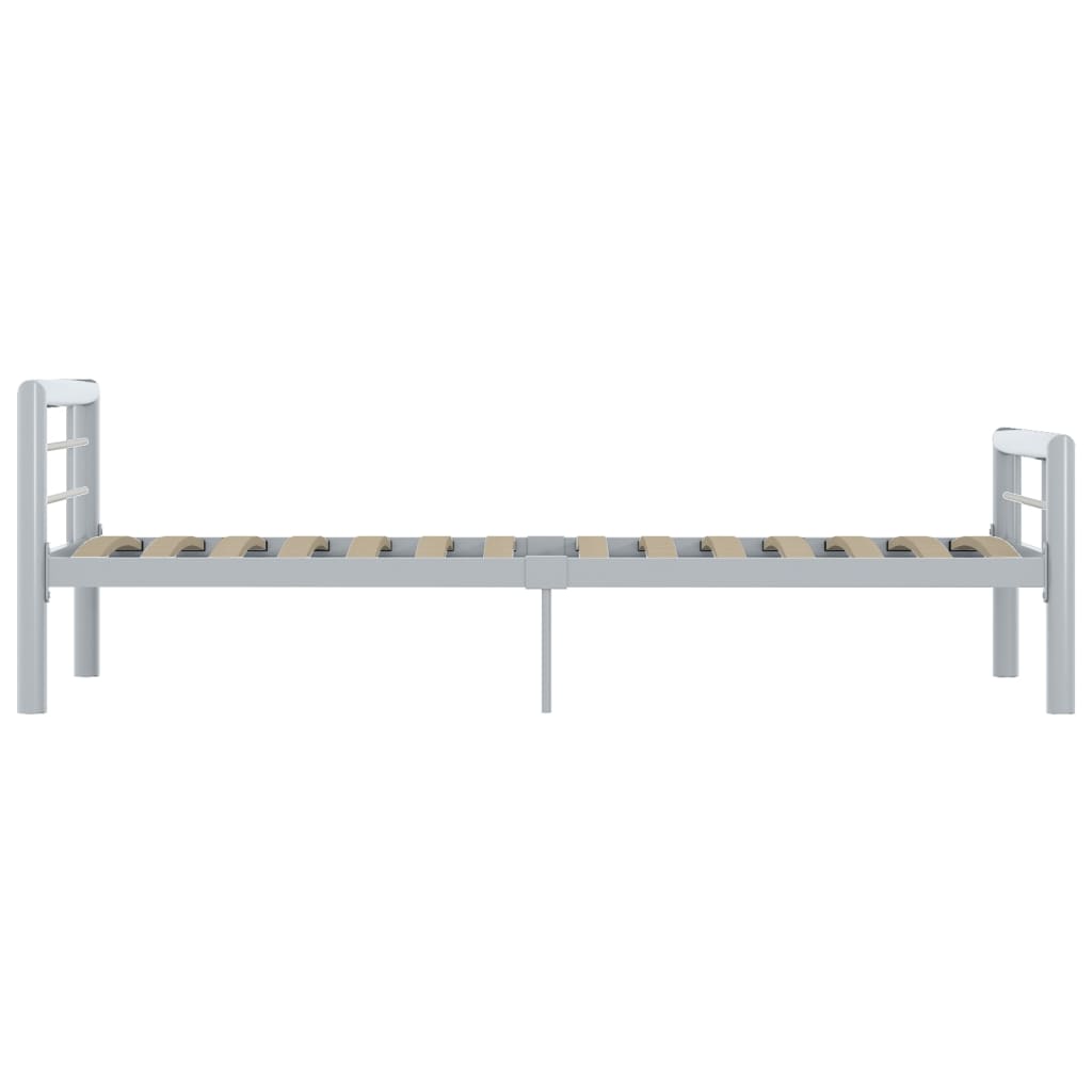 vidaXL Estrutura de cama 100x200 cm metal cinzento e branco