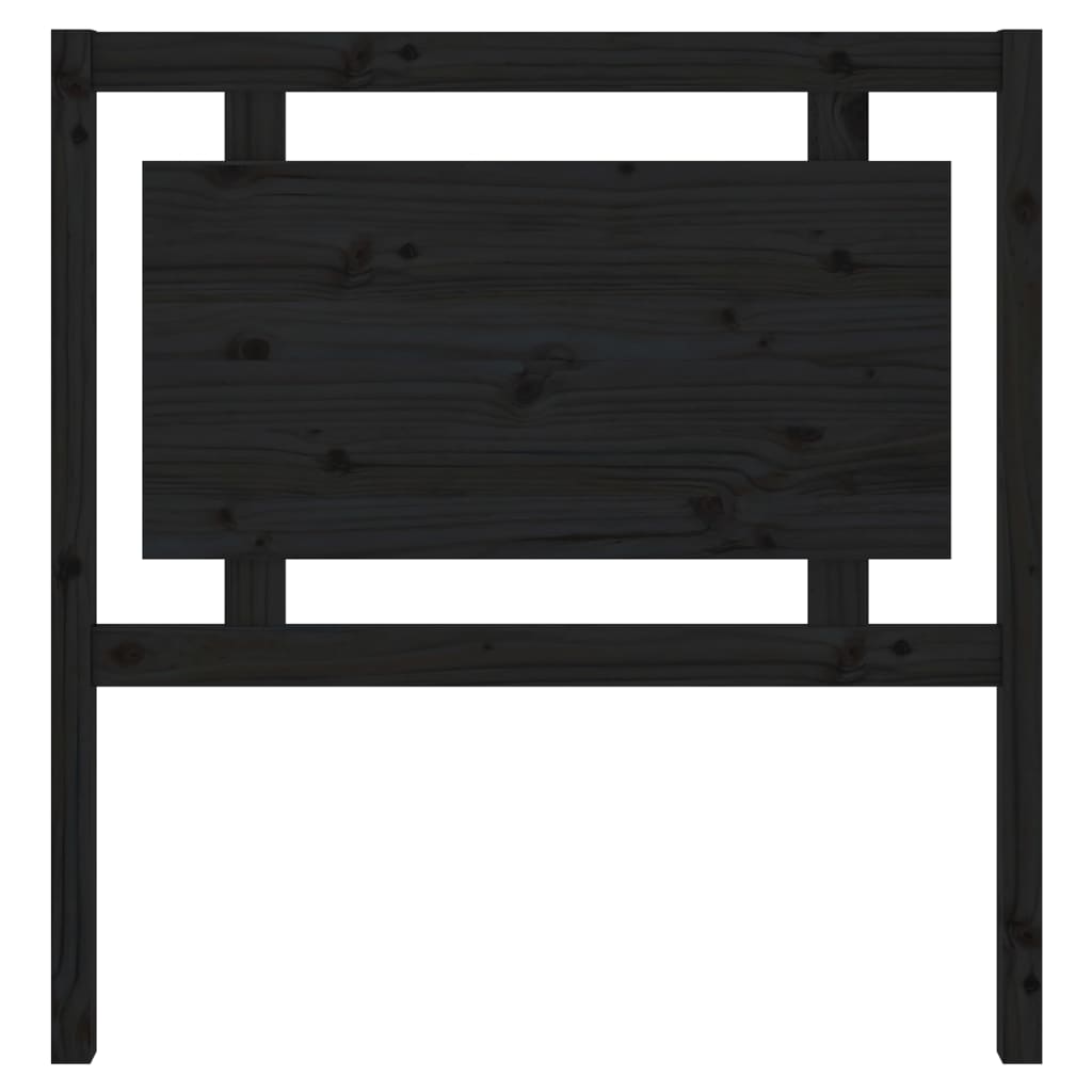 vidaXL Cabeceira de cama 95,5x4x100 cm pinho maciço preto