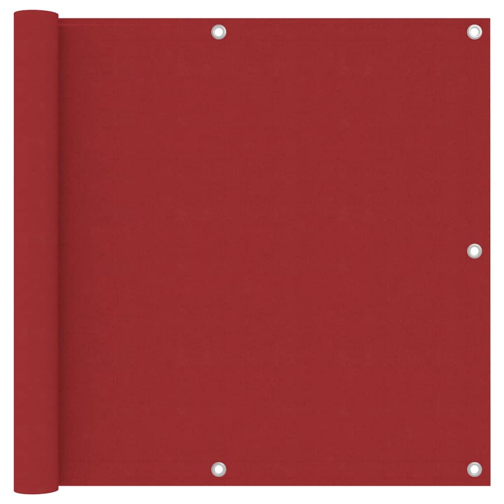 vidaXL Tela de varanda 90x400 cm tecido Oxford vermelho