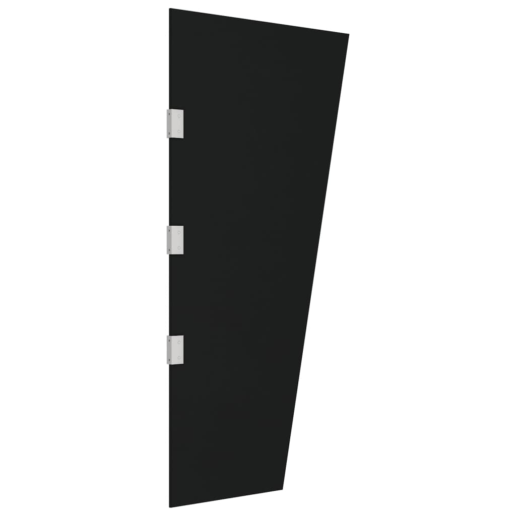 vidaXL Painel lateral p/ toldo porta 2 pcs vidro temperado preto
