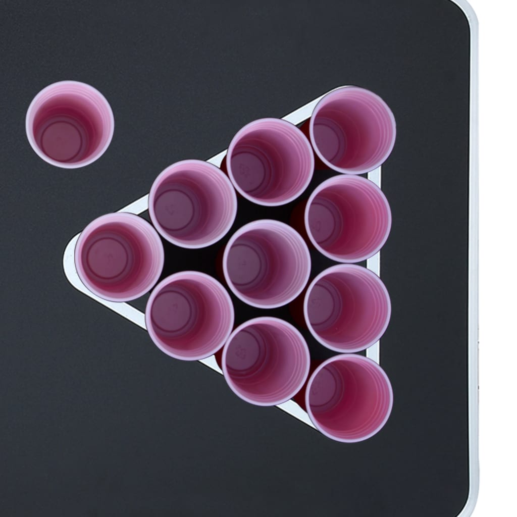 vidaXL Mesa de beer pong dobrável com copos e bolas 240 cm