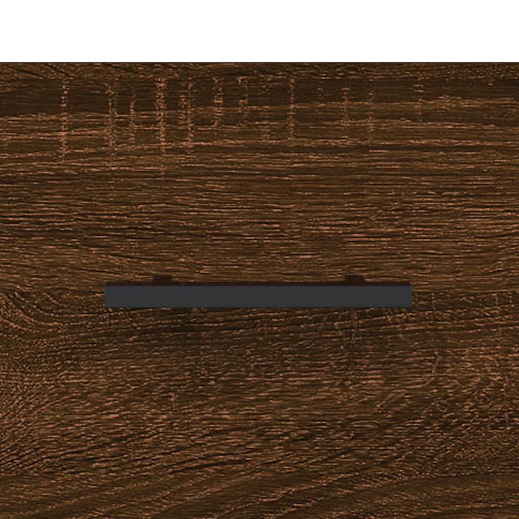 vidaXL Mesa de cabeceira de parede 35x35x20 cm cor carvalho castanho
