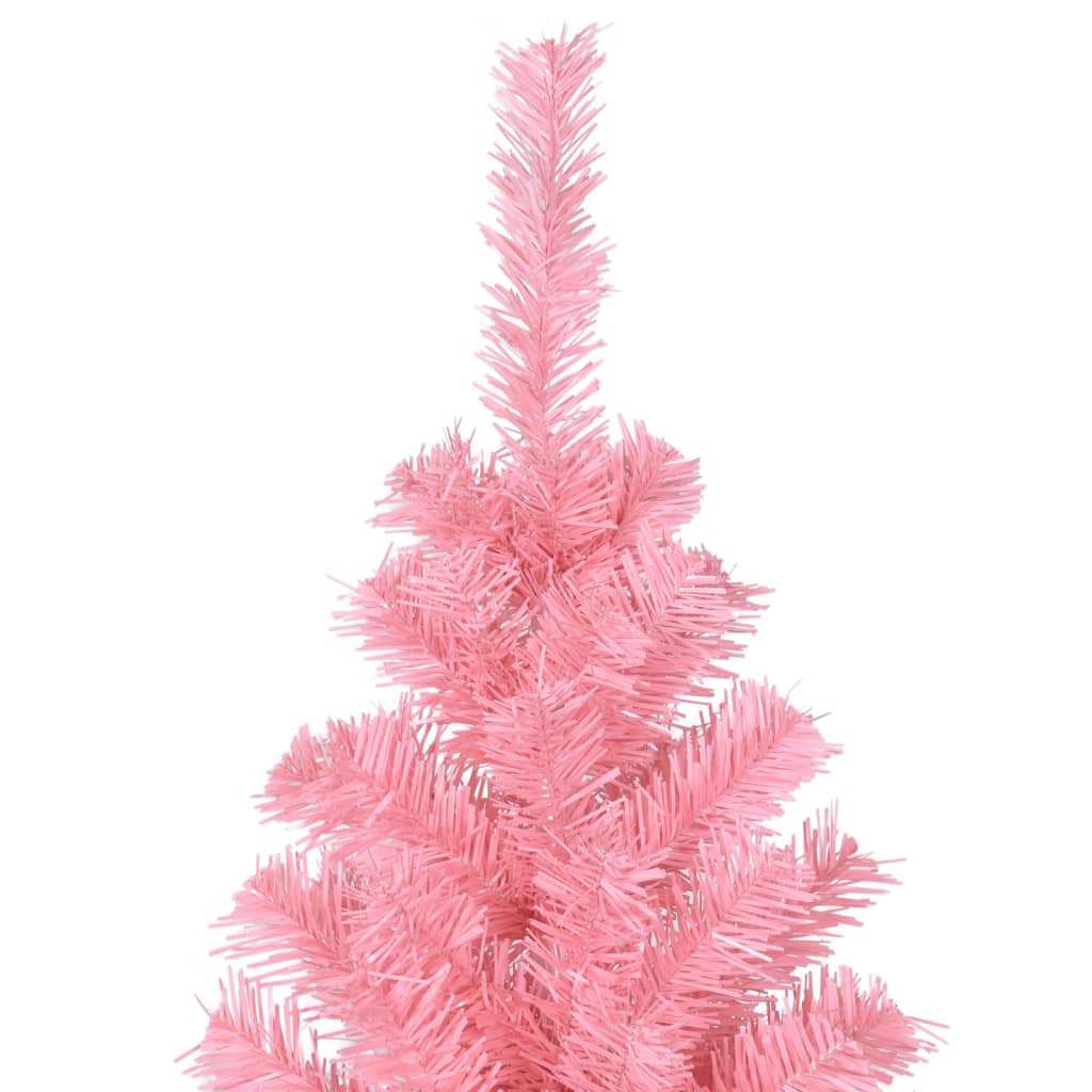 vidaXL Árvore de Natal artificial com suporte 180 cm PVC rosa