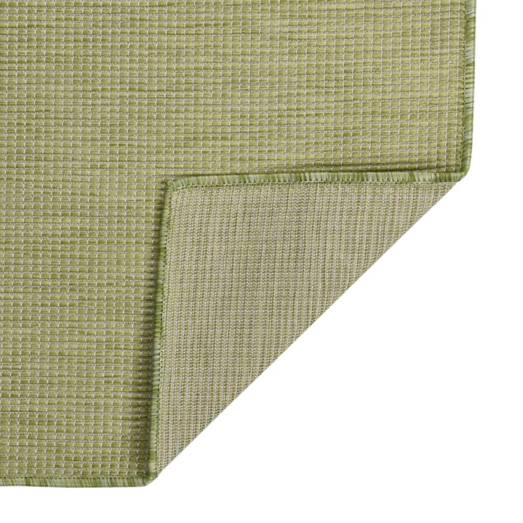 vidaXL Tapete de tecido plano para exterior 80x150 cm verde