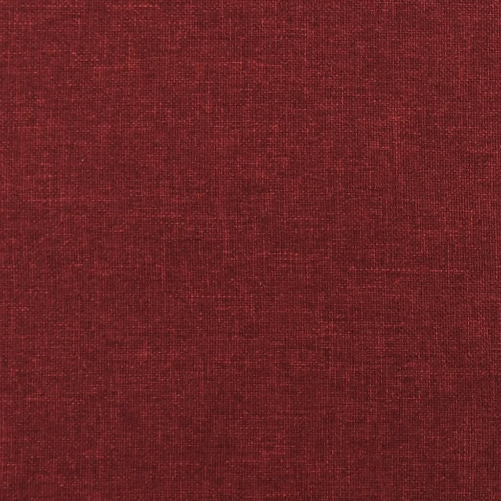 vidaXL Apoio de pés 60x60x36 cm tecido/couro artificial vermelho tinto