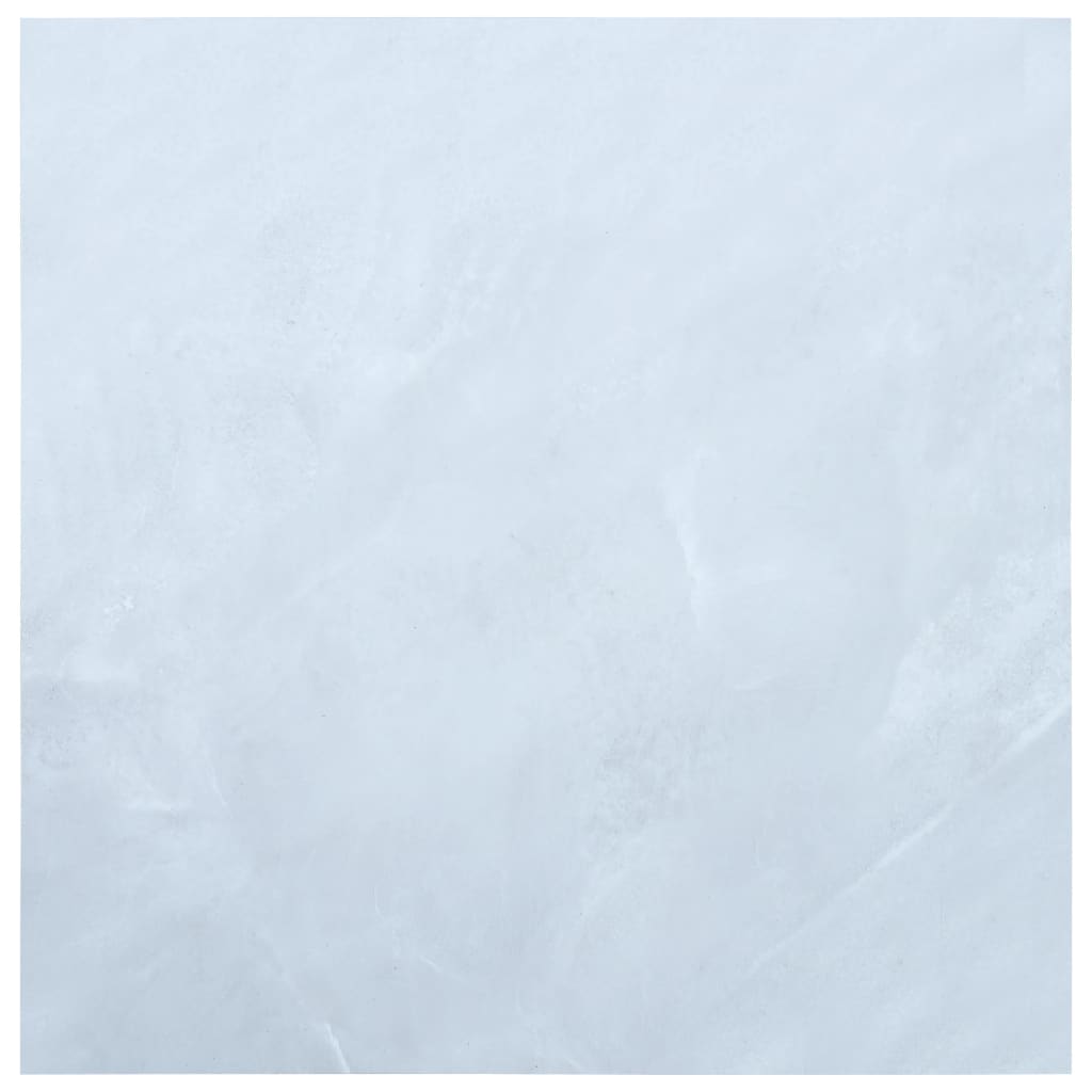 vidaXL Tábuas de soalho autoadesivas 20 pcs 1,86 m² PVC mármore branco