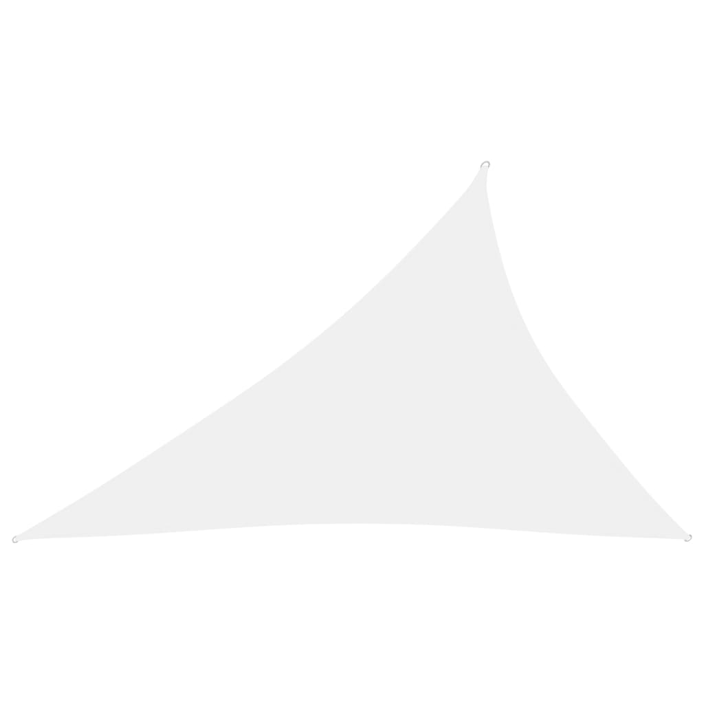 vidaXL Para-sol estilo vela tecido oxford triangular 4x5x6,4 m branco
