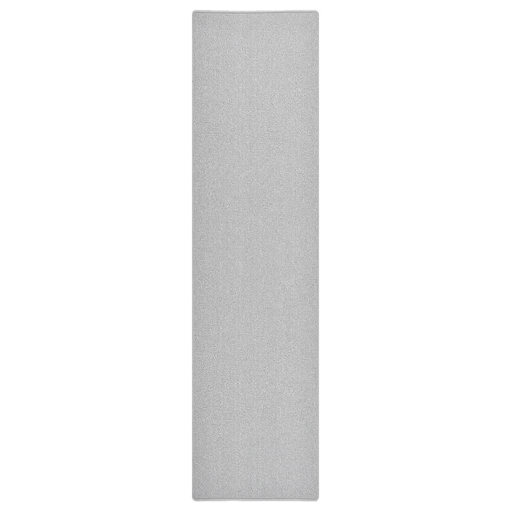 vidaXL Tapete/passadeira 80x300 cm cinzento-claro