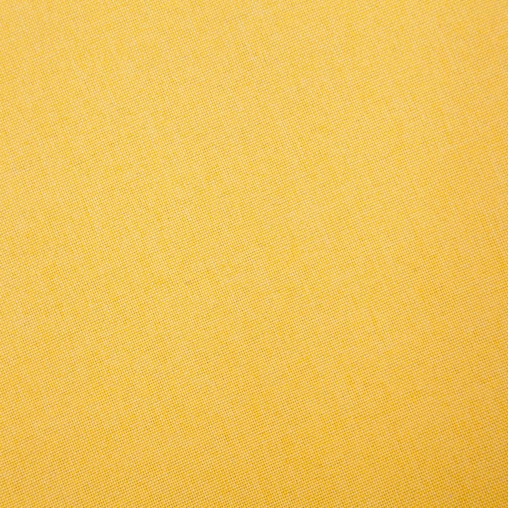 vidaXL Sofá de 2 lugares em tecido amarelo