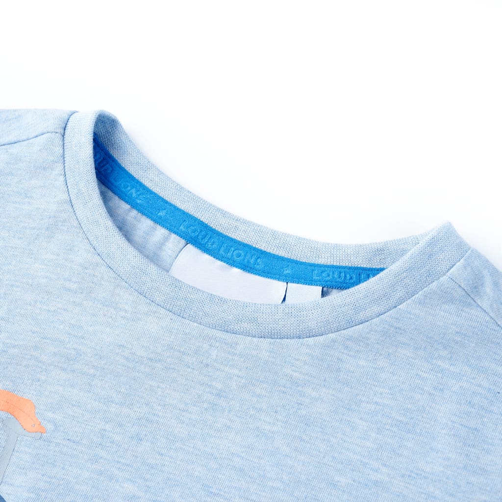 T-shirt para criança azul-suave mesclado 92