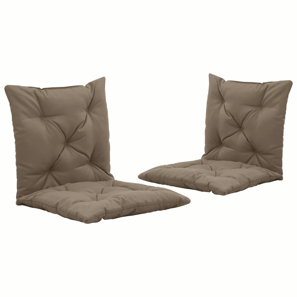 vidaXL Almofadões cadeira baloiço 2 pcs 50 cm tecido cinza-acastanhado