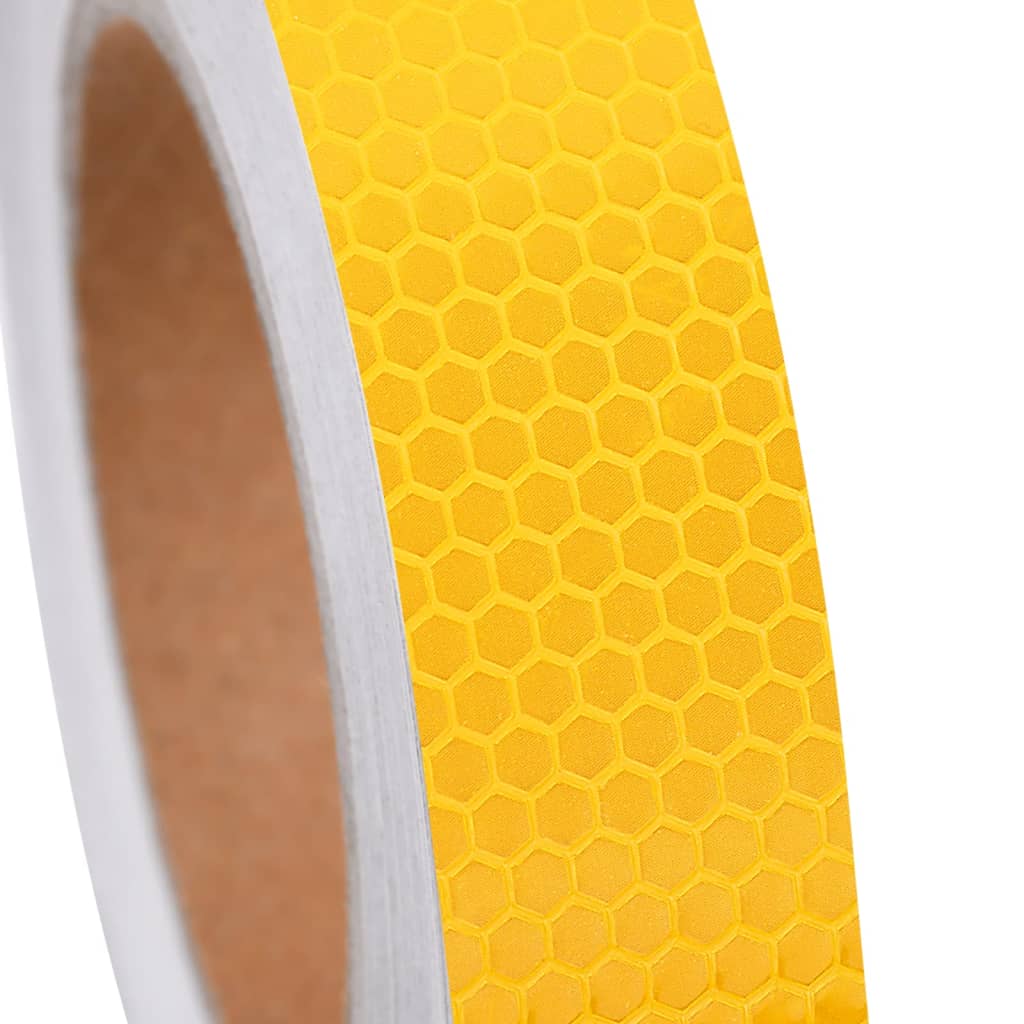 vidaXL Fita refletora 2,5 cm x 20 m PVC amarelo