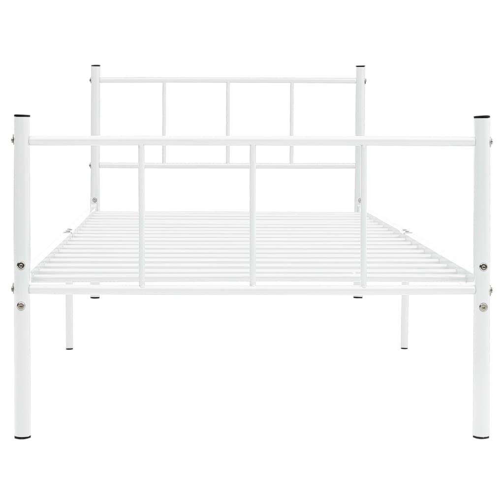 vidaXL Estrutura de cama metal 90x200 cm branco