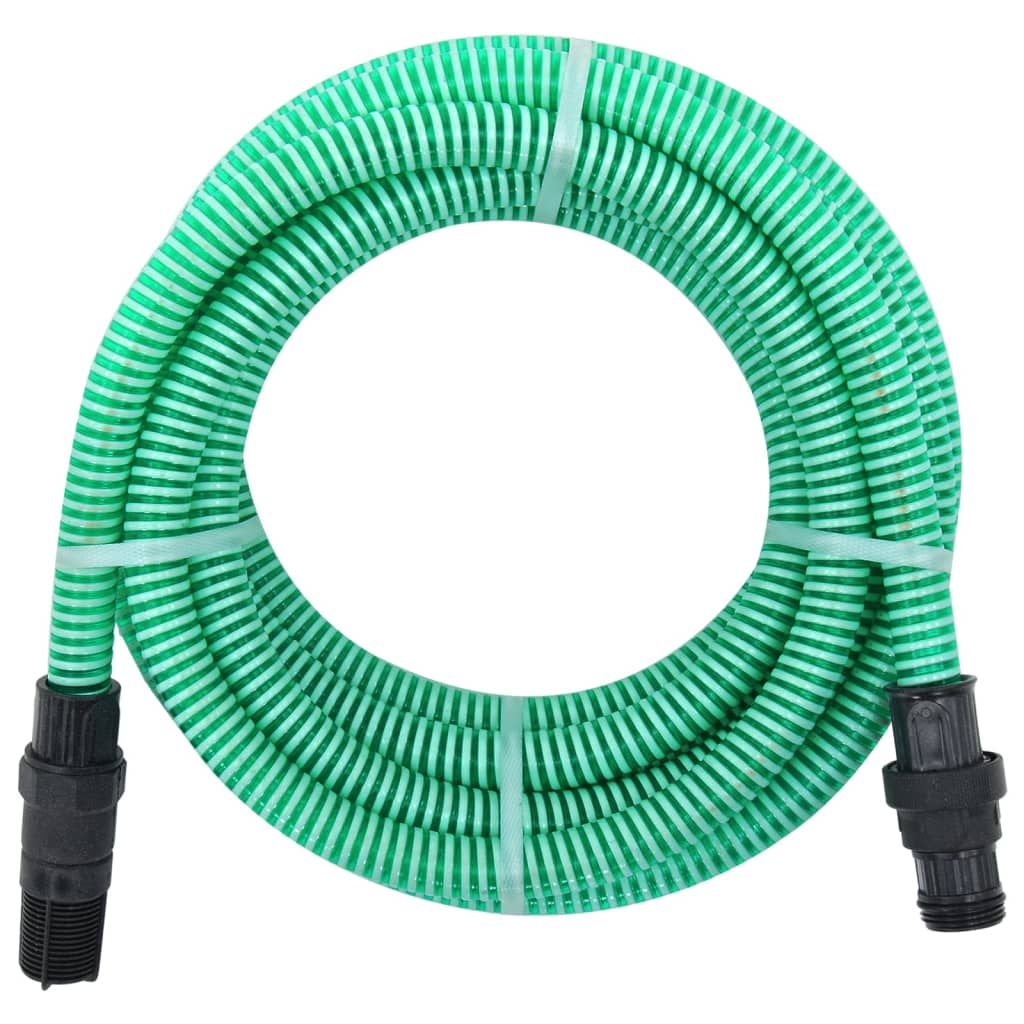 vidaXL Mangueira de sucção com conectores de PVC 1" 10 m PVC verde