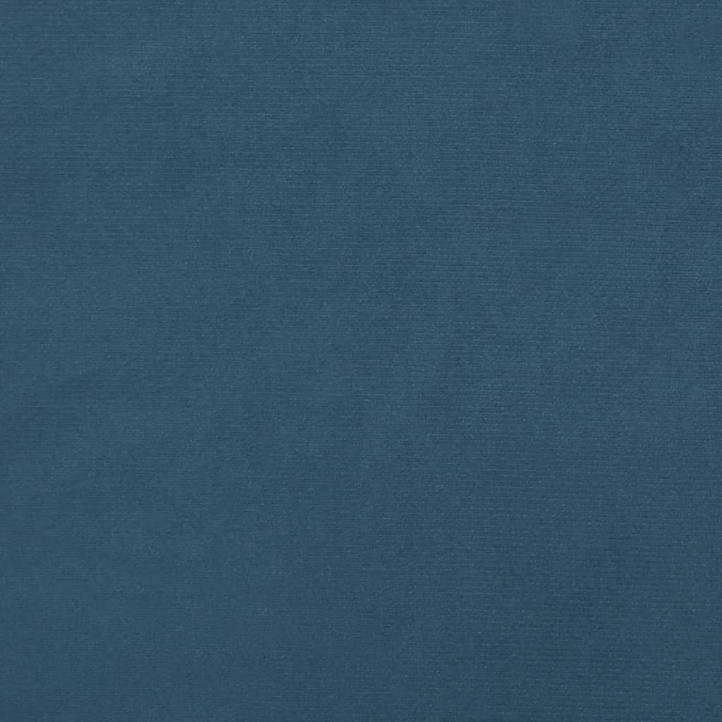 vidaXL Estrutura de cama com molas 90x200 cm veludo azul-escuro