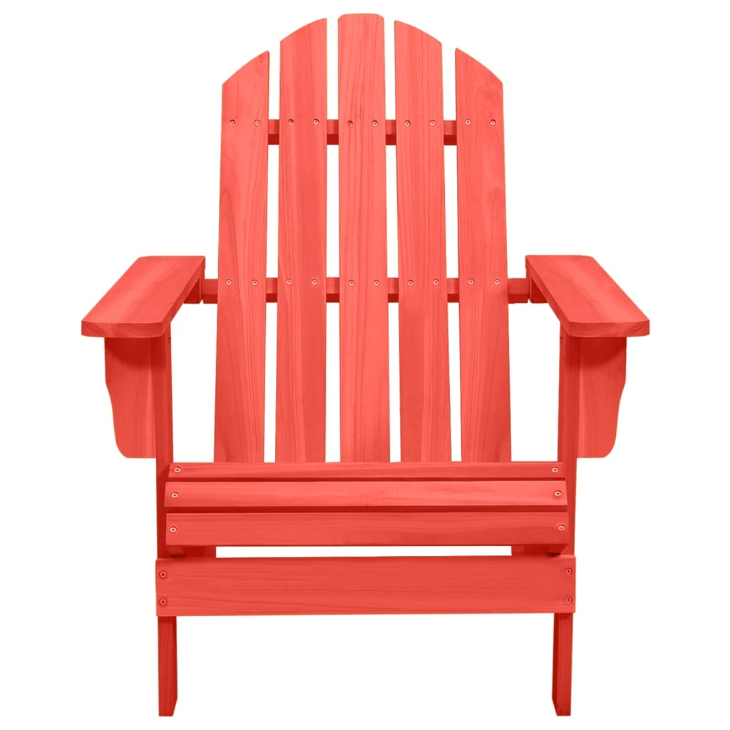 vidaXL Cadeira Adirondack para jardim abeto maciço vermelho