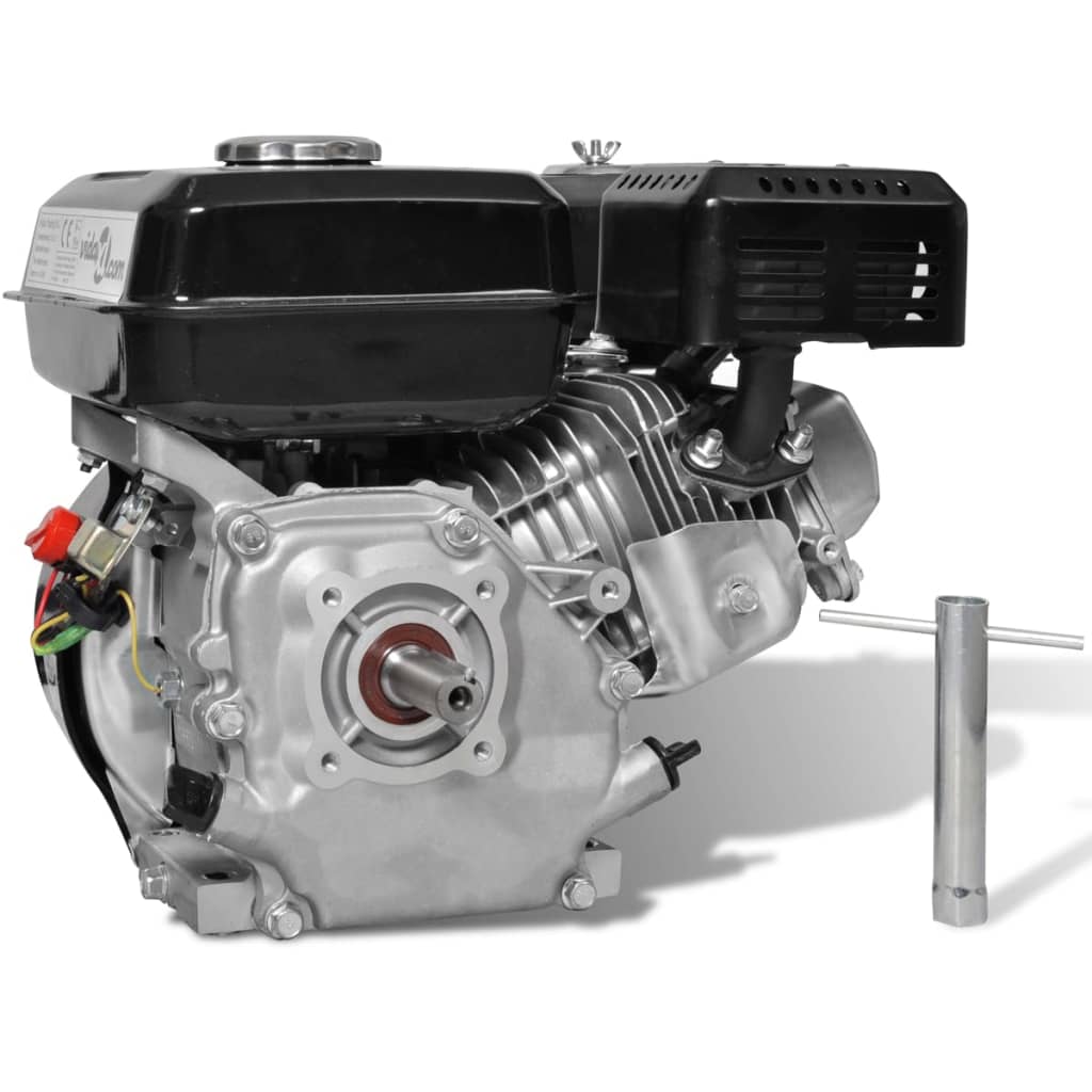 vidaXL Motor a gasolina 6,5 CV 4,8 kW preto