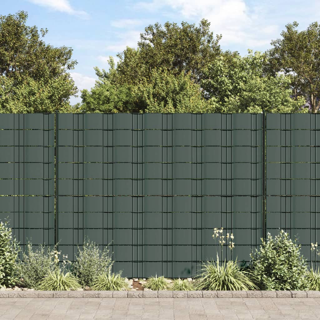vidaXL Painel de privacidade para jardim 70x0,19 m PVC verde