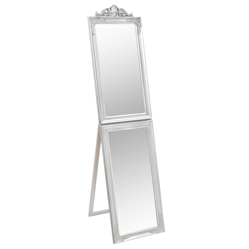 vidaXL Espelho de pé 50x200 cm prateado