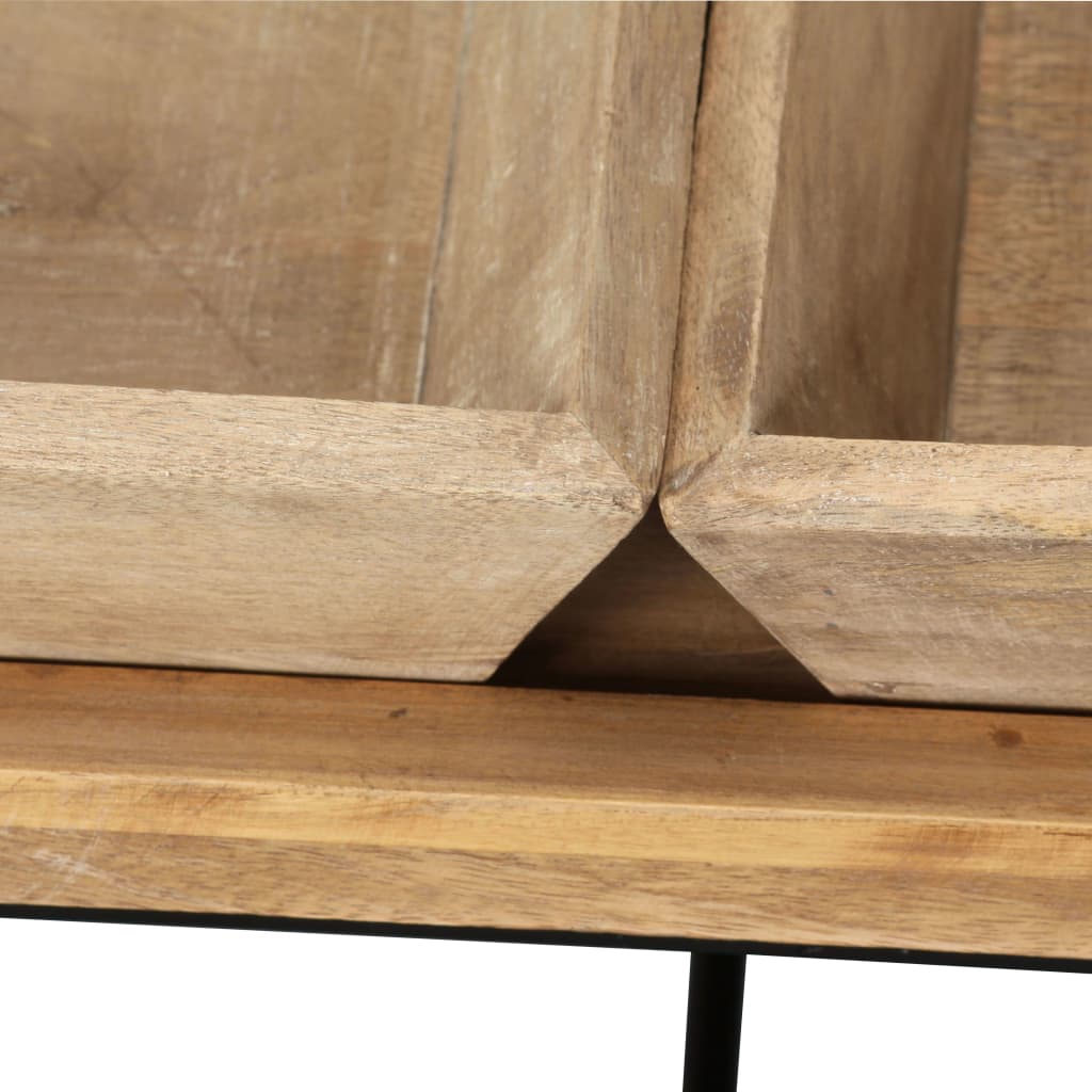 vidaXL Mesa de centro madeira de mangueira maciça 110x55x42 cm