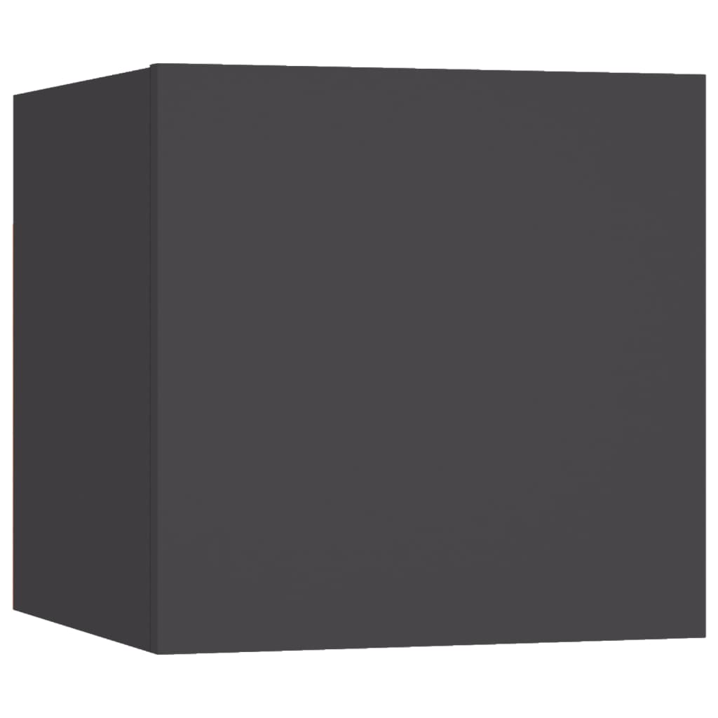 vidaXL Mesa de cabeceira 30,5x30x30 cm contraplacado cinzento