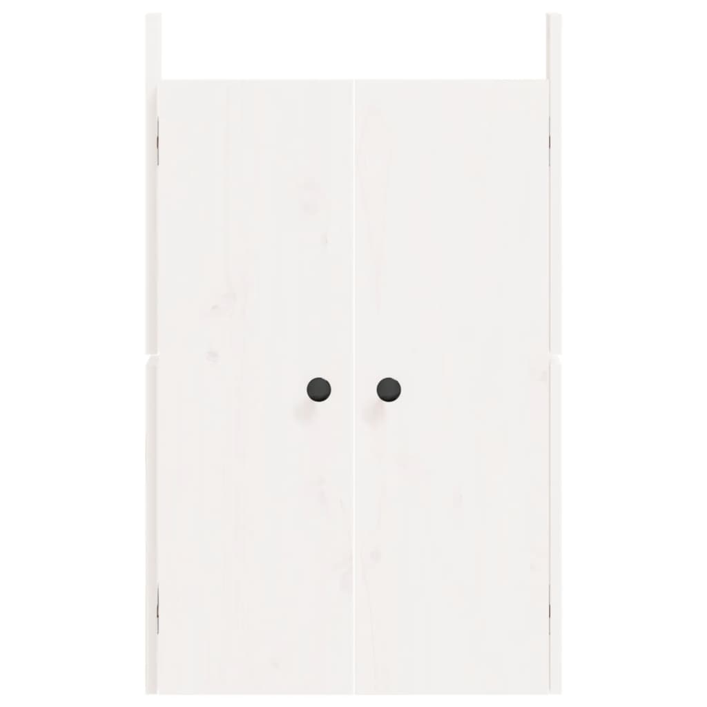 vidaXL Portas de cozinha para exterior 50x9x82 cm pinho maciço branco