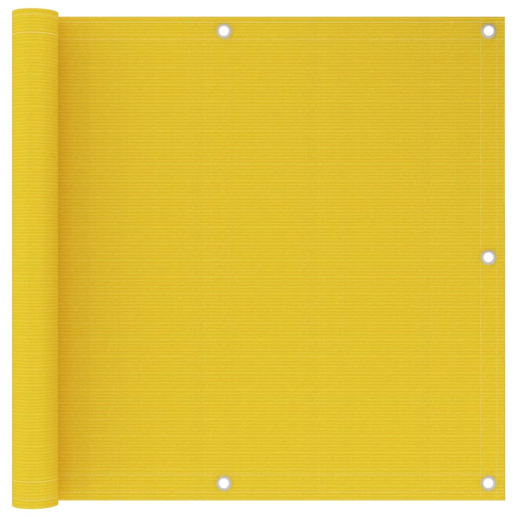 vidaXL Tela de varanda 90x600 cm PEAD amarelo