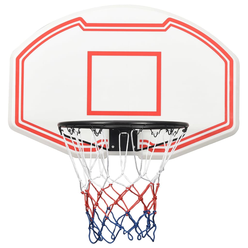 vidaXL Tabela de basquetebol 90x60x2 cm polietileno branco