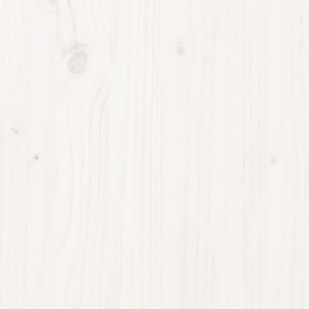 vidaXL Mesa de cabeceira 40x35x61,5 cm madeira de pinho maciça branco
