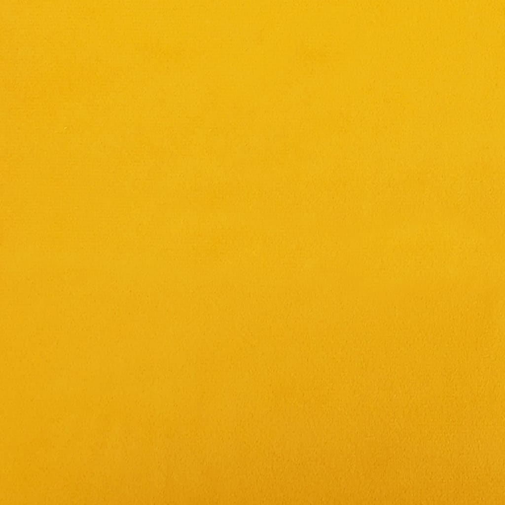 vidaXL Apoio de pés 45x29,5x35 cm veludo amarelo mostarda