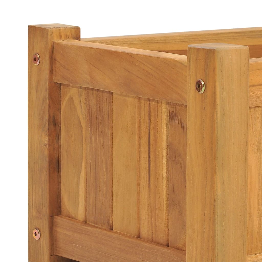 vidaXL Canteiro elevado 150x30x25 cm madeira de teca maciça