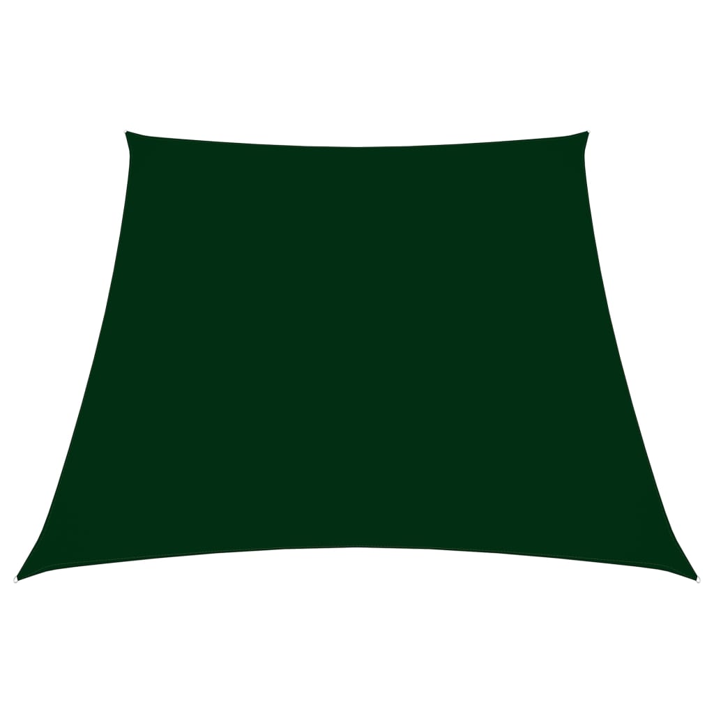 vidaXL Para-sol vela tecido oxford trapézio 2/4x3 m verde-escuro