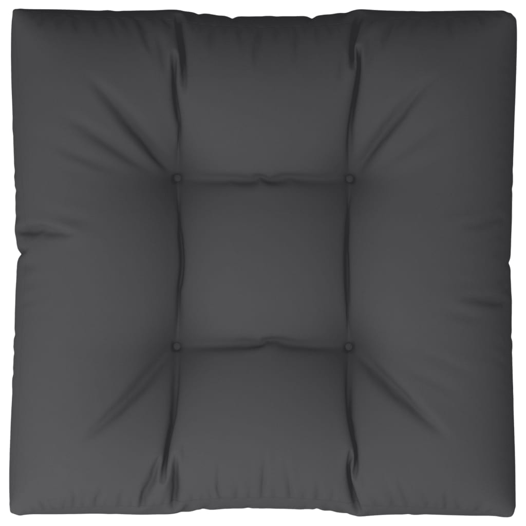 vidaXL Almofadão para sofá de paletes 80x80x12 cm tecido preto
