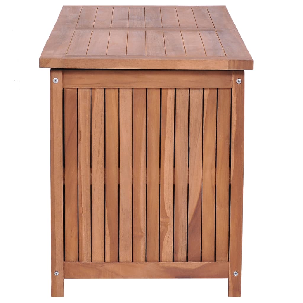 vidaXL Caixa arrumação para jardim 120x50x58 cm madeira teca maciça